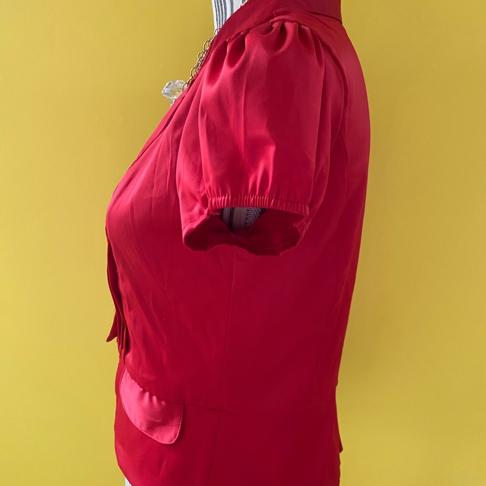 Satin Short Sleeve Blazer